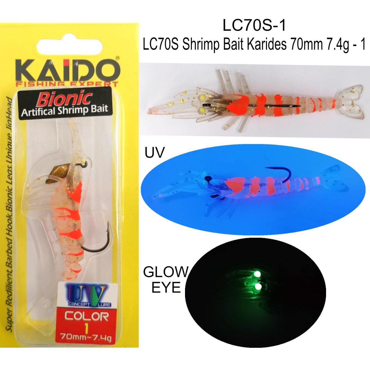 Kaido Silikon Karides 70 mm. 7.4gr. 1