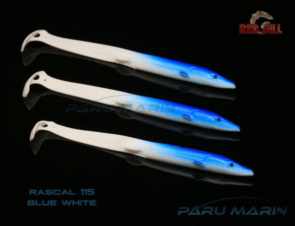 Red Gill Rascal 115mm Silikon Balık Blue White