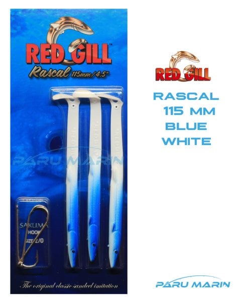 Red Gill Rascal 115mm Silikon Balık Blue White