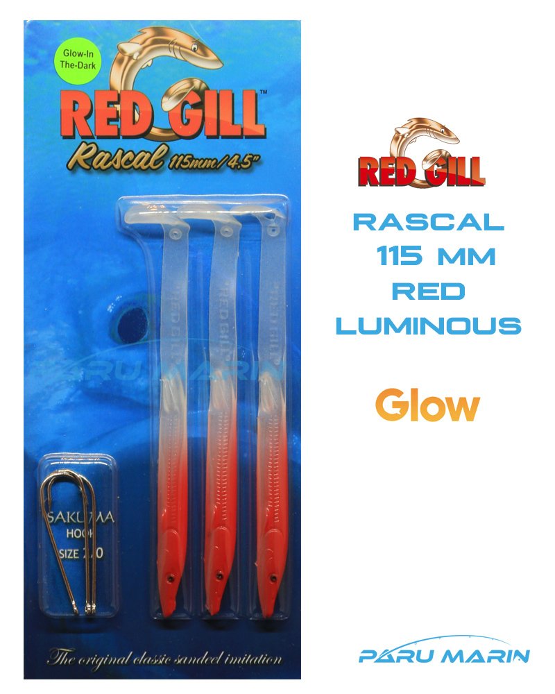 Red Gill Rascal 115mm Silikon Balık Red Luminous