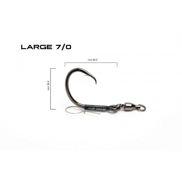 Top Game Fishing - Serie H Medium  Circle Swivel İğne 1 adet