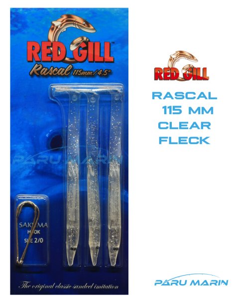 Red Gill Rascal 115mm Silikon Balık Clear Fleck