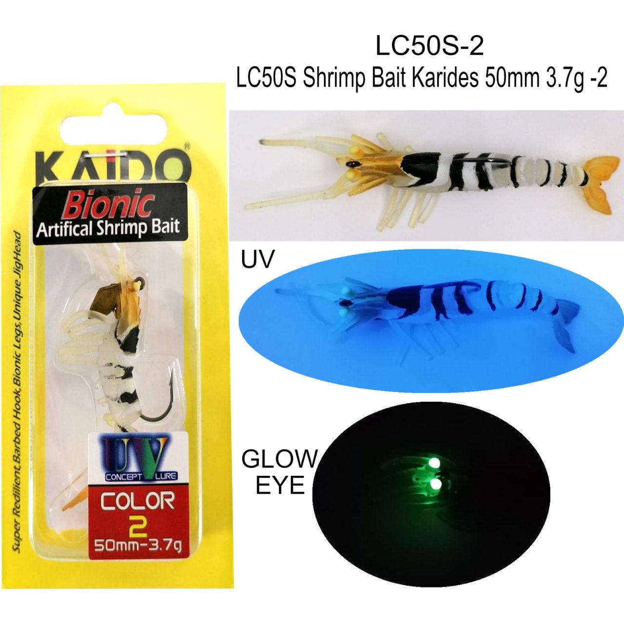 Kaido Silikon Karides 50 mm. 3.7 gr. 2