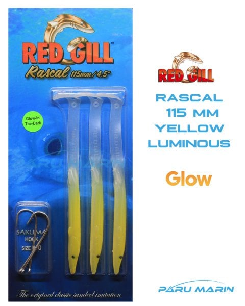 Red Gill Rascal 115mm Silikon Balık Yellow Luminous