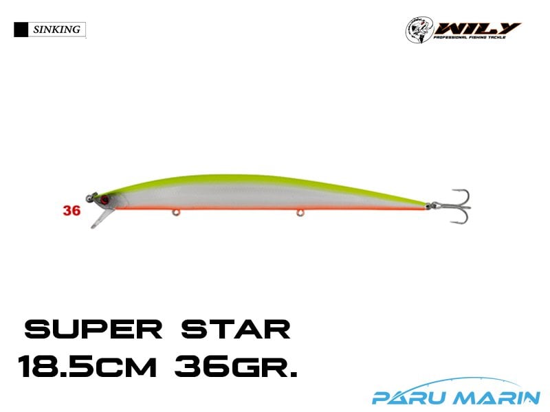 Wily Super Star 18.5cm 36gr. (Sinking) No:36