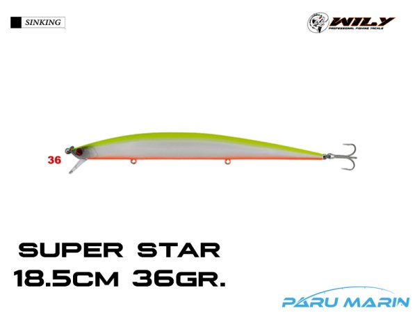 Wily Super Star 18.5cm 36gr. (Sinking) No:36