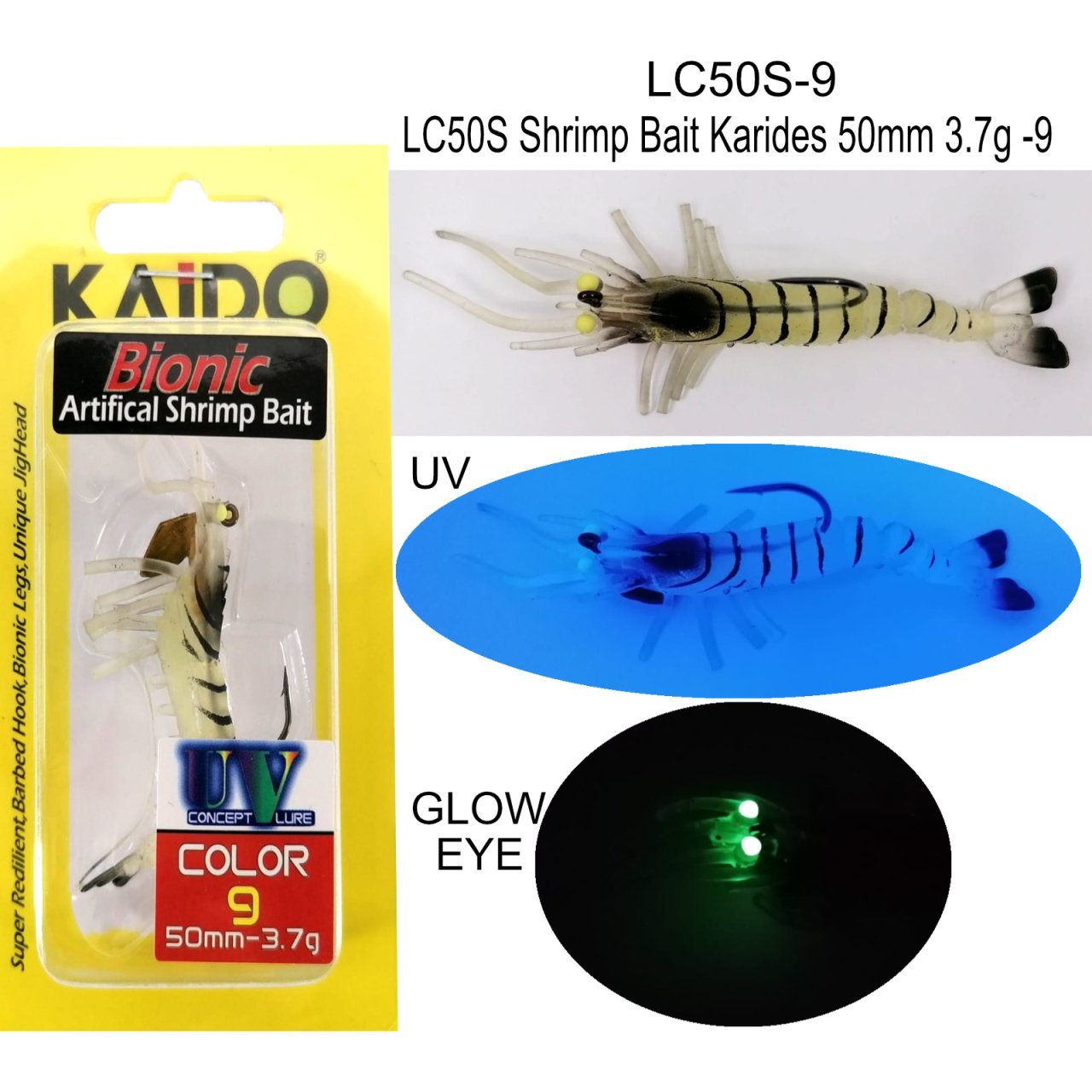 Kaido Silikon Karides 50 mm. 3.7 gr. 9