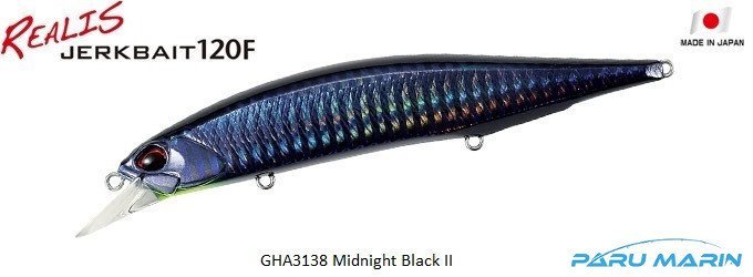 Duo Realis Jerkbait 120F GHA3138 / Midnight Black II
