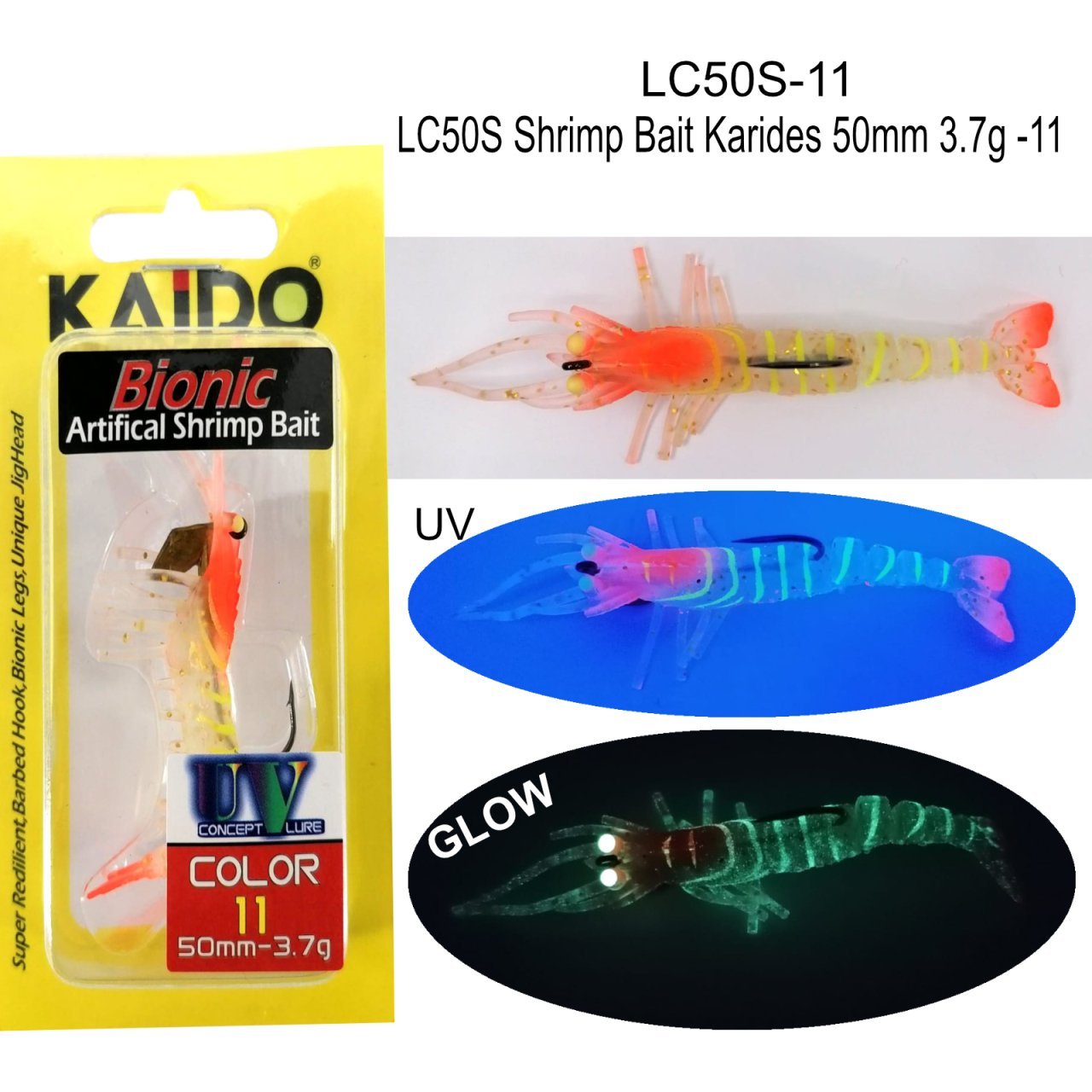 Kaido Silikon Karides 50 mm. 3.7 gr. 11