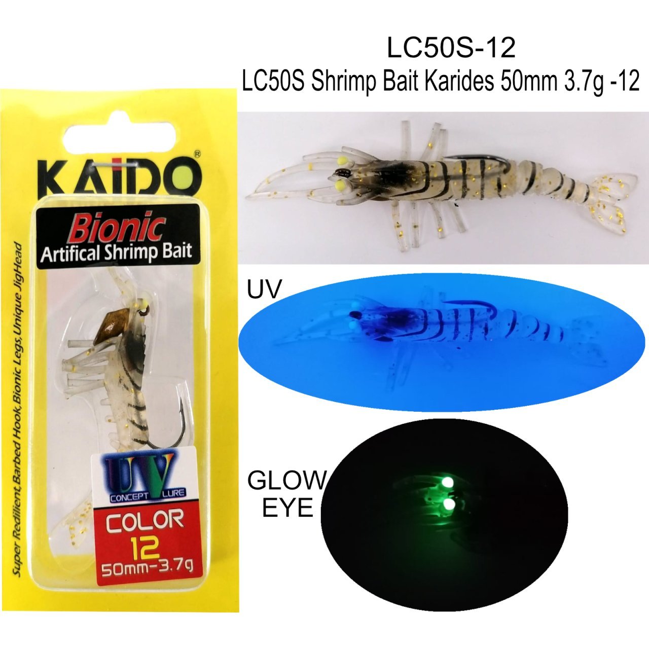 Kaido Silikon Karides 50 mm. 3.7 gr. 12