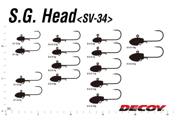 DECOY SV-34 Salt Groove JH Jig Head Zoka