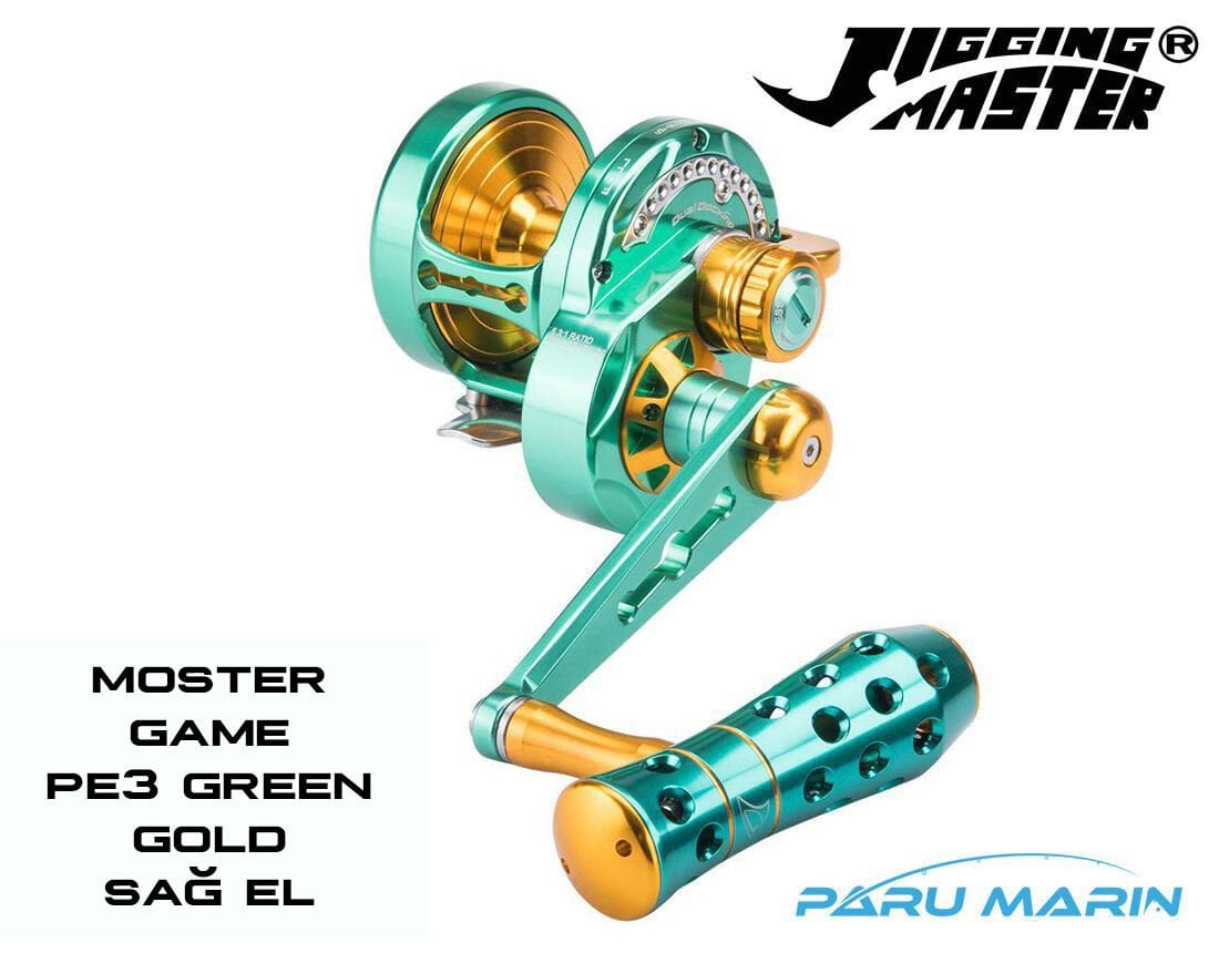 Jigging Master Monster Game Pe3 Green Gold (Sağ El) Jig Çıkrık Olta Makinesi