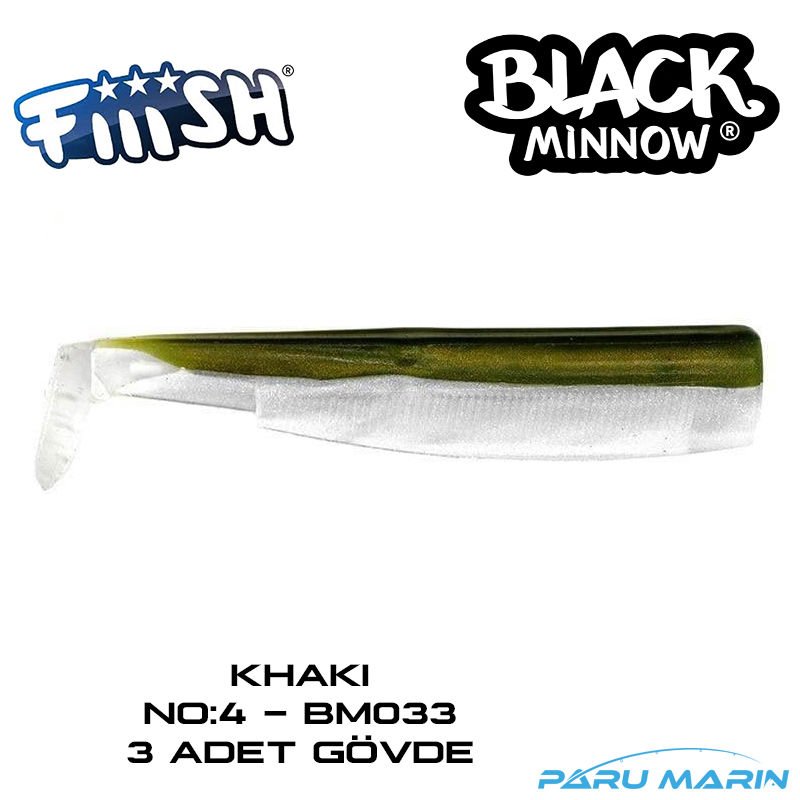 Fiiish BM140/4 BM033 3 Adet Gövde Khaki Silikon Yem