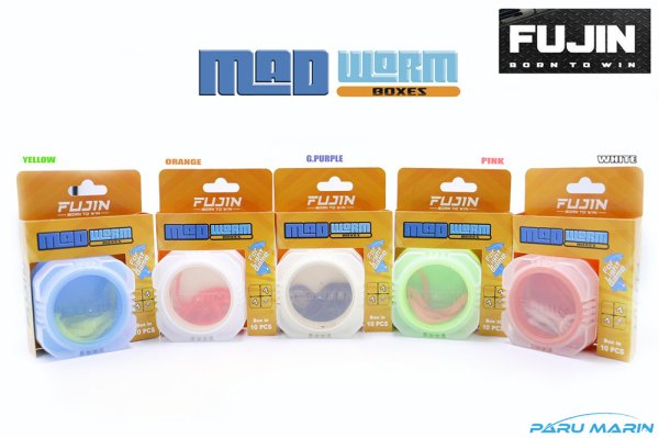Fujin Mad Worm 9 cm LRF Silikonu Boru Kurdu Sarı