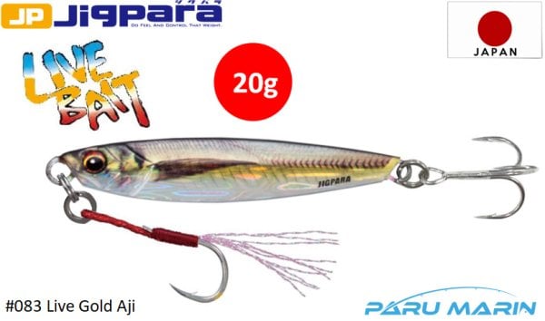Major Craft Jigpara Short JPS-20gr. #83 Live Gold Aji