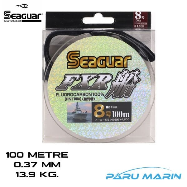 SEAGUAR FXR %100 Florokarbon 0.37mm - 13.9kg. 100 mt. Misina