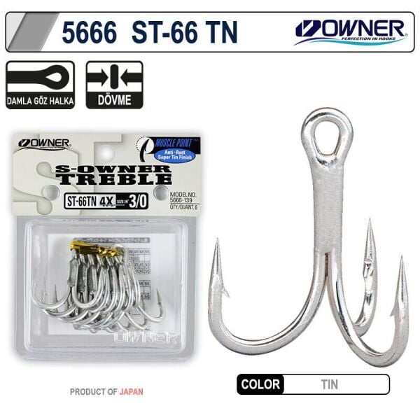 Owner 5666 ST-66TN 4X Üçlü İğne No : 4/0