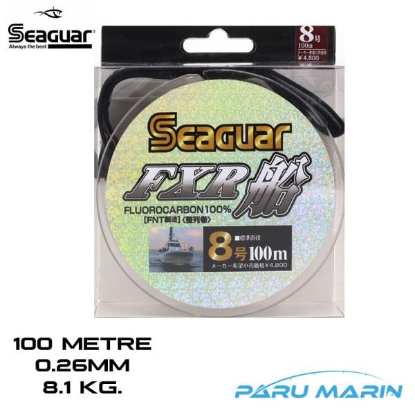 SEAGUAR FXR %100 Florokarbon 0.26mm - 8.1kg. 100 mt. Misina