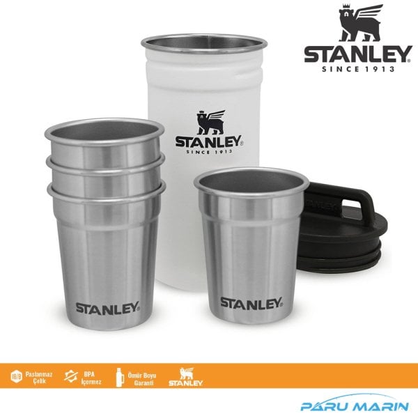 Stanley Adventure Çelik Shot Bardak Seti BEYAZ