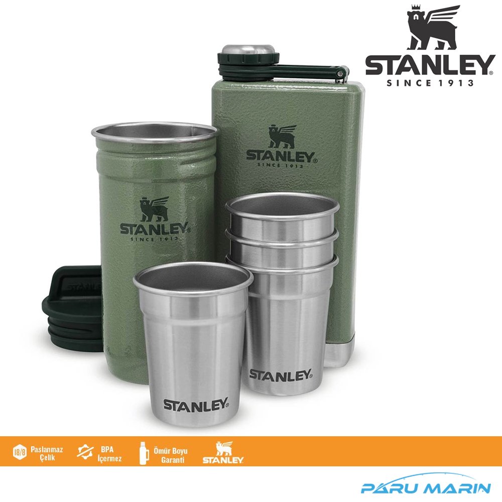 Stanley Adventure Çelik Shot Bardak ve Matara Seti YEŞİL