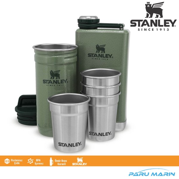 Stanley Adventure Çelik Shot Bardak ve Matara Seti YEŞİL