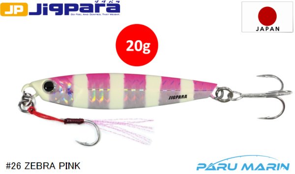 Major Craft Jigpara Short JPS-20gr. #26 Zebra Pink