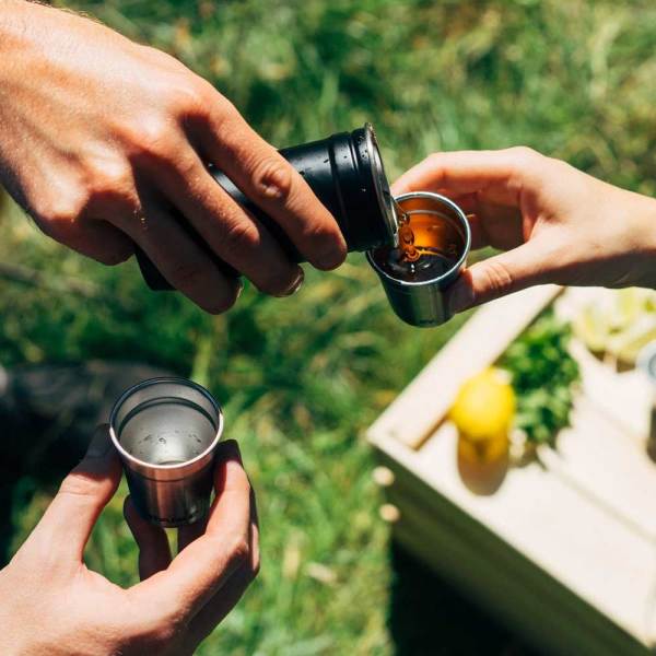 Stanley Adventure Çelik Shot Bardak ve Matara Seti SİYAH