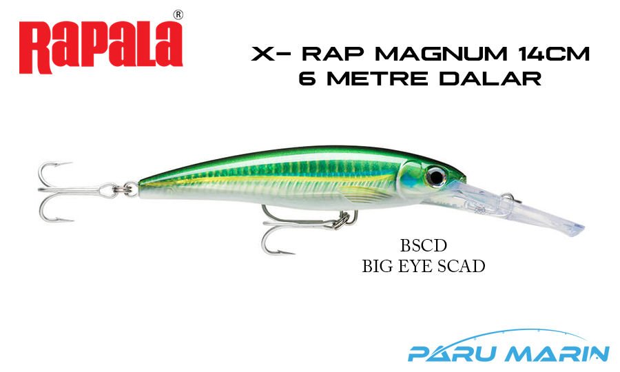Rapala X-Rap Magnum-20, 14cm Gövde, Sahte Balık BSCD - BIG EYE SCAD