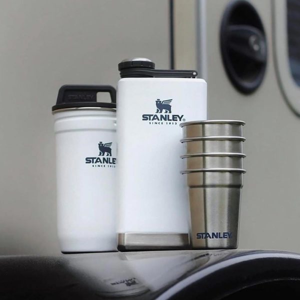 Stanley Adventure Çelik Shot Bardak ve Matara Seti BEYAZ