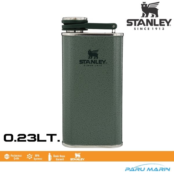 Stanley Klasik Paslanmaz Çelik Cep Matarası 0.23Lt. YEŞİL