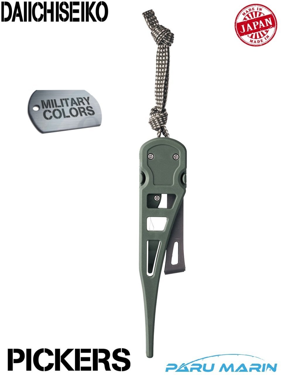 Daiichiseiko Pickers Çok Fonksiyonlu Düğüm Aparatı Foliage Green