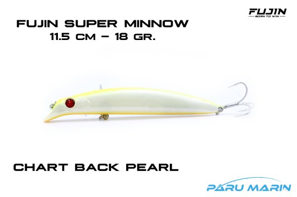FUJIN Super Minnow 11.5cm 18gr Maket Balık Chart Back Pearl
