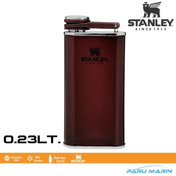 Stanley Klasik Paslanmaz Çelik Cep Matarası 0.23Lt. BORDO