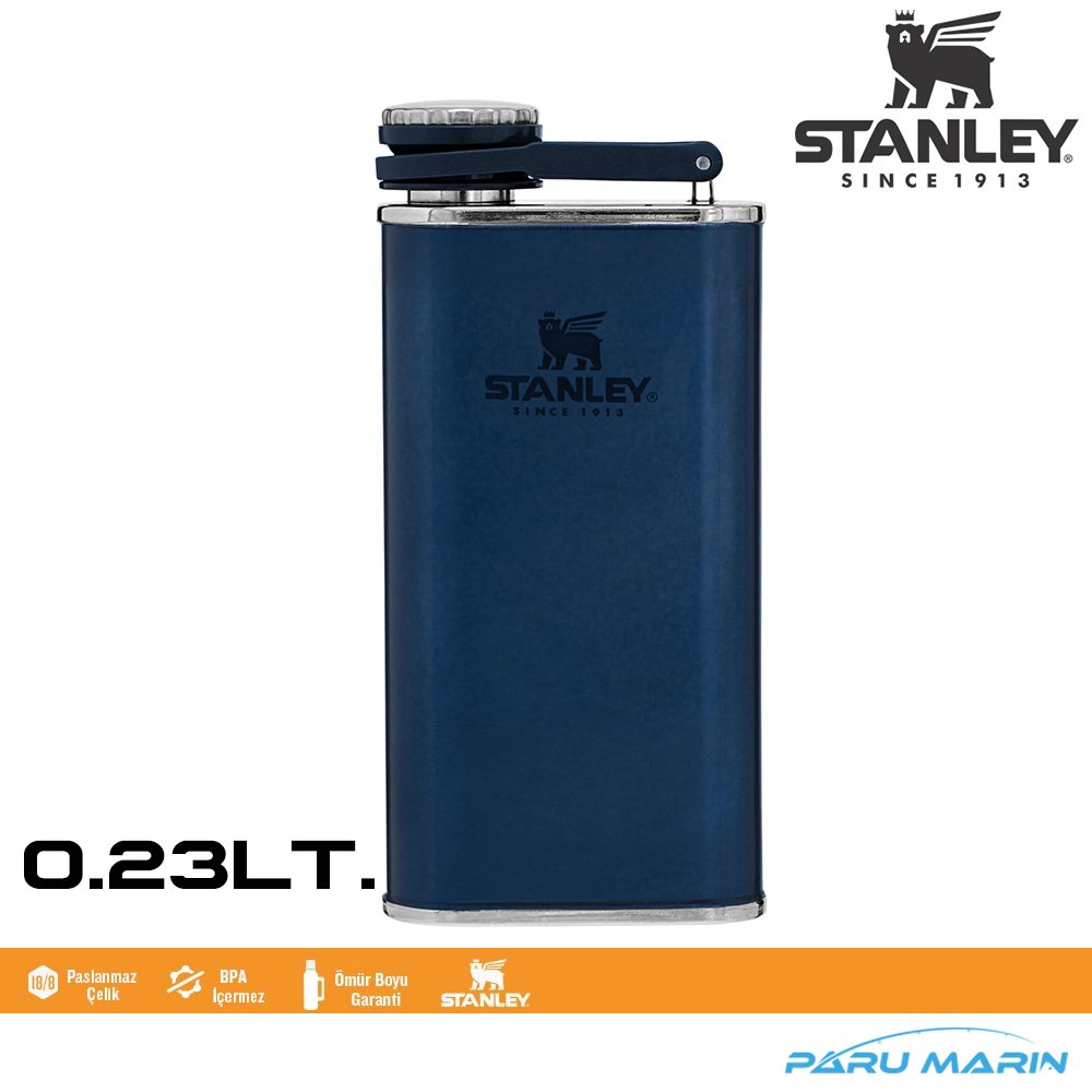 Stanley Klasik Paslanmaz Çelik Cep Matarası 0.23Lt. LACİVERT