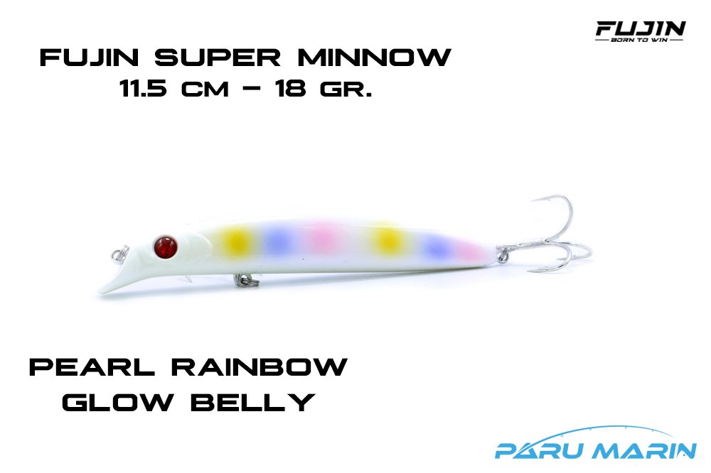 FUJIN Super Minnow 11.5cm 18gr Maket Balık Pearl Rainbow Glow