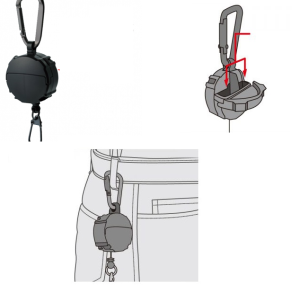 Daiichiseiko Carabiner Reel + Micro Case 2 Gözlü Aksesuar Askısı Dark Earth