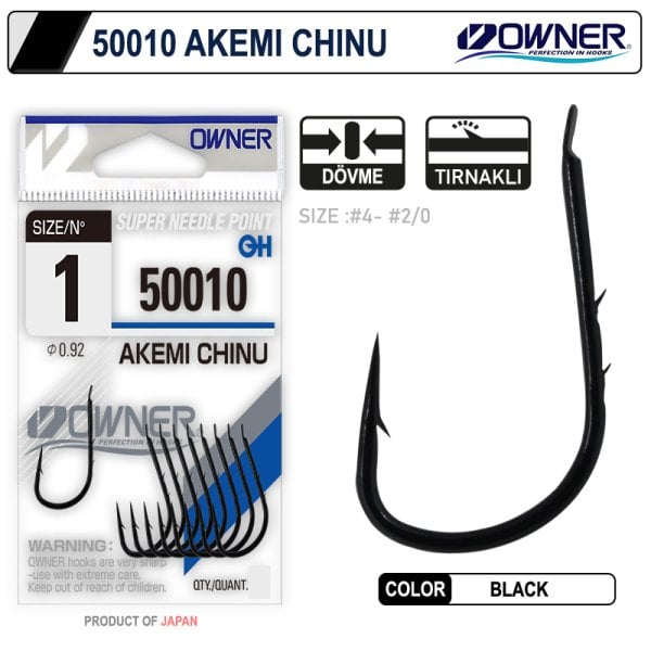 Owner 50010 Akemi Chinu Siyah İğne