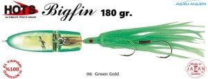 Hots Bigfin Inchiku 180gr. 	06  Green Gold