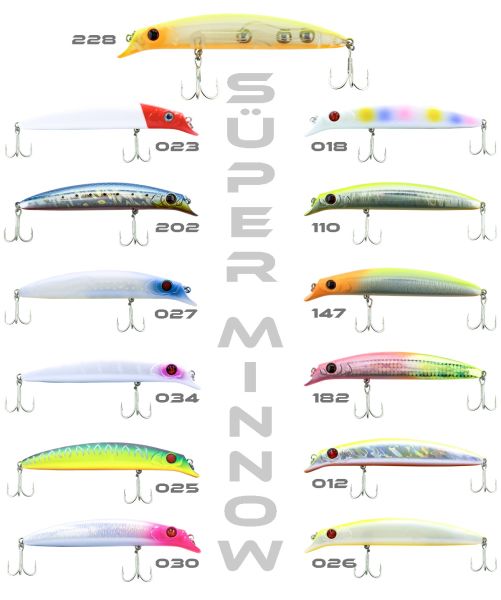 FUJIN Super Minnow 11.5cm 18gr Maket Balık Shiny Yellow Chart