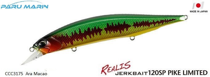 Duo Realis Jerkbait 120SP Pike CCC3175 / Ara Macao