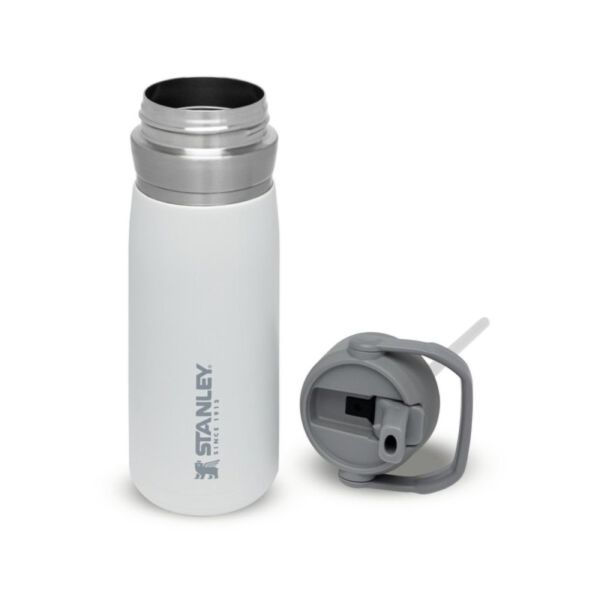 Stanley GO Iceflow Pipetli Paslanmaz Çelik Soğuk Su Termosu 0.65 LT BEYAZ