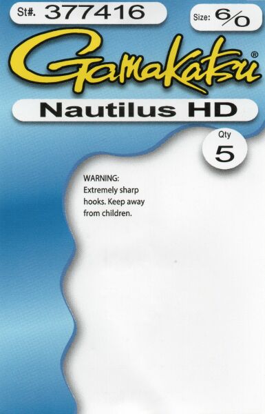 Gamakatsu Nautilus HD Circle 6/0 Orkinos İğnesi