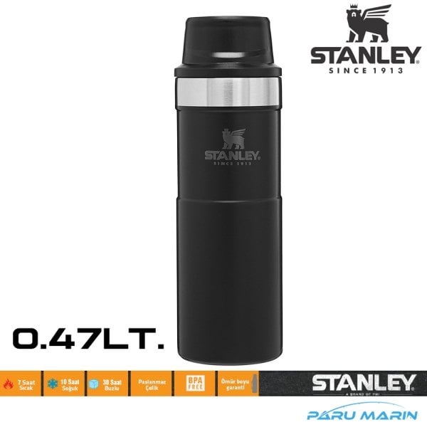 Stanley Klasik Trigger-Action Seyahat Bardağı 0.47Lt. SİYAH