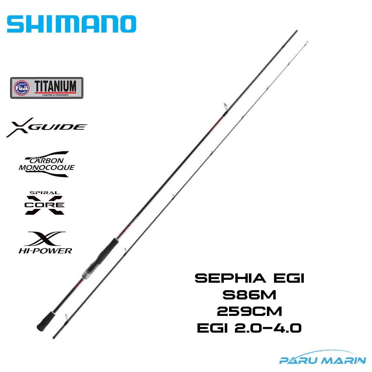 Shimano Sephia SS S86M 2.59mt EGI 2.0-4.0 Kalamar Spin Kamış