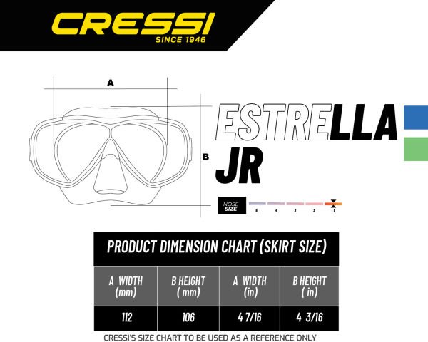 Cressi Combo Estrella JR. + Top 7-13 Yaş Dalış Seti Mavi