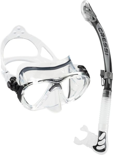Cressi Combo Big Eyes Evolution + Alpha Ultra Dry Dalış Seti Clear Black