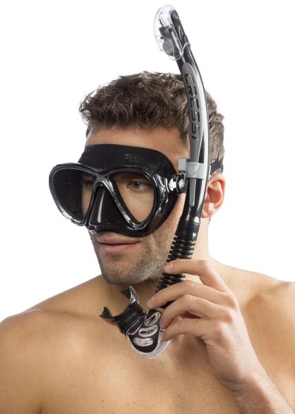 Cressi Combo Big Eyes Evolution + Alpha Ultra Dry Dalış Seti Black Black