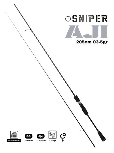 FUJIN Sniper FSN-692AJI 205cm 0.3 - 5gr LRF Kamışı