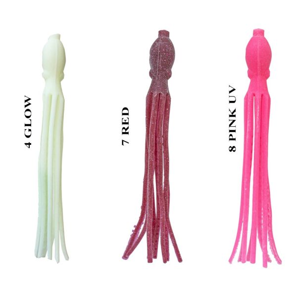 Ryuji Octopus 115 mm (4 Adet) No:8 UV Pink Silikon Yem
