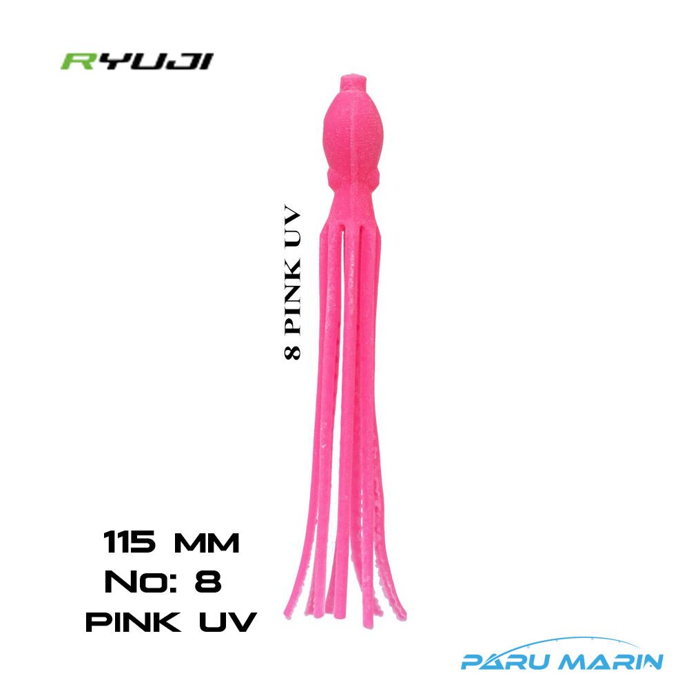 Ryuji Octopus 115 mm (4 Adet) No:8 UV Pink Silikon Yem